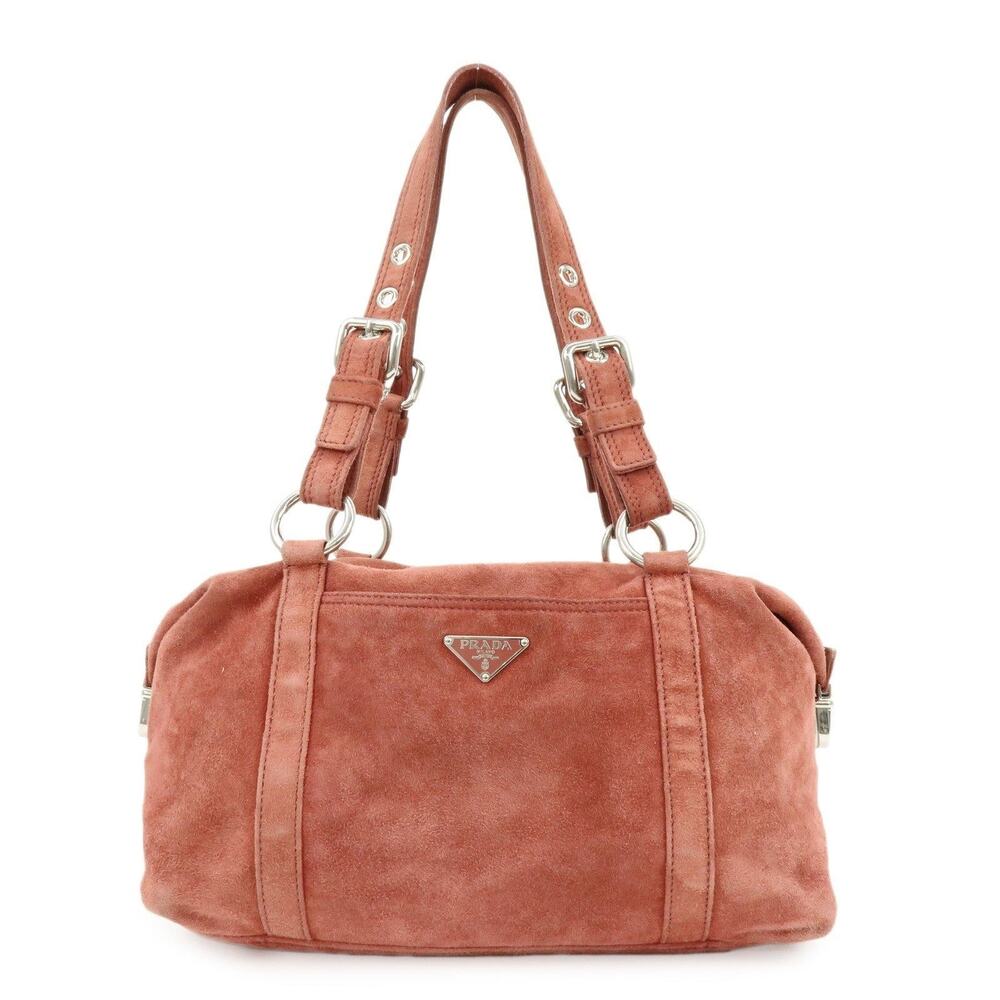 Prada Suede Handbag Pink
